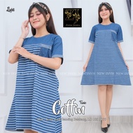 Dress Jeans Wanita Terbaru - Mini Dress Coffin - Dress Midi Kekinian - Dress Wanita Korean Style - B