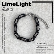 LimeLight Color Matching Chanel Style Square Jewelry Titanium Steel Bracelet Girl Boy ACC-K5001