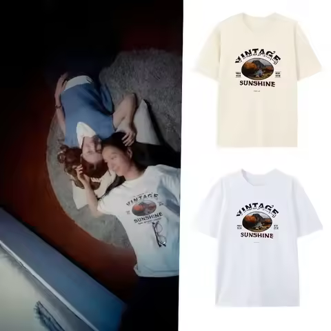 Thai Drama 23point5 MilkLove Same Heavyweight Pure Cotton Short Sleeved Women's Summer Couple T-shir