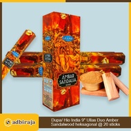 Dupa Hio India Wangi Duo Amber Sandalwood Ullas hexagon 1 box 6 pcs