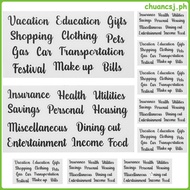 5 Sets Purse Label Portable Cash Envelope Labels Budget Organizer Sticker Decal Black chuancsj