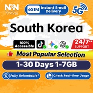 South Korea eSIM Ultra 5G 1-30Days Daily 500MB-3GB Unlimited Data | Instant Email Delivery | High Sp