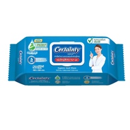 Certainty Wipes เซอร์เทนตี้ไวพ์ ผ้าเช็ดทำความสะอาดผิวสำหรับผู้ใหญ่ (50 แผ่น x 1 แพ็ค)