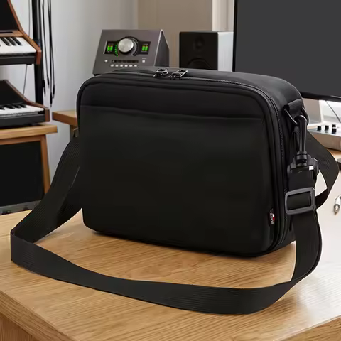 Guitar Effects Pedal Protective Bag for Mooer GE100 Portable 900D Nylon Carry Case Shoulder Strap Bl