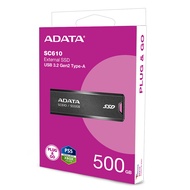ADATA SC610 External SSD 500GB/1TB ความเร็วอ่านเขียน 550/500MB Portable SSD (เอสเอสดีพกพา)