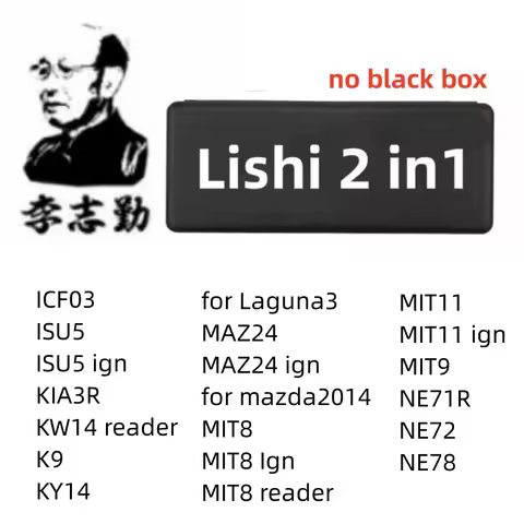 No Box Lishi 2 In 1 ICF03 ISU5 KIA3R KW14 K9 KY14 Laguna3 Maz24 Mazda2014 MIT8 MIT11 MIT9 NE71R NE72
