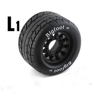 2ชิ้นบิ๊กฟุตยางรถแข่ง12/14มิลลิเมตรยางดุมล้อสำหรับรถ RC 1/10รถบรรทุกมอนสเตอร์ปิดถนน Traxxas TRX4 Axi