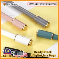 [FULL SET | SINGLE ROD] Aluminium Window Curtain Rod With End Cap Finial Set For Hook/Eyelet Curtain