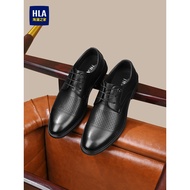 HLA/Hailan House Men's Shoes New Style Summer Business Comfortable Perforated Leather Shoes Comforta