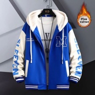 [PREMIUM ORIGINAL] BASEBALL KOREAN VARSITY Hoodie Jacket for Men and Women Plain Combination BIG Siz