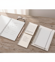 80-Sheet Spiral Notebook – Choose from A6, A5, B5, A4 Sizes – Paper Options: Dot Grid, Lined, Blank,