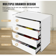 4/5 Layer Drawer Cabinet – White Storage Wardrobe for Clothes