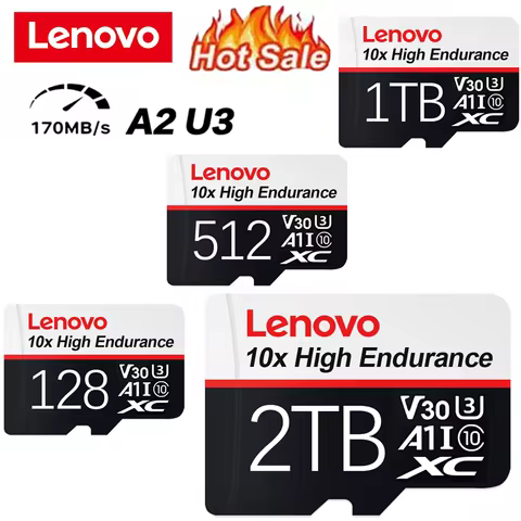 Lenovo 2TB Extreme PRO UHS-I V30 MicroSDXC Card 1TB 512GB 256GB 128GB SD Card Compatible with Ninten