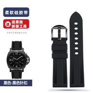 สายนาฬิกายางกันน้ำ ZETHYDUM สำหรับ Panerai Luminor Marina 389/441 สายนาฬิกาหนังยางแท้ กันน้ำได้ 22MM