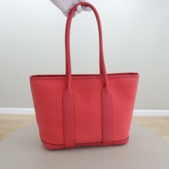 Hermes愛馬仕Garden party長柄花園包 帆布拼皮 框N刻