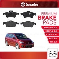 BREMBO Rear Pads (L+R) - Mazda 3 BK BL CR19 CW Ford Focus Kuga EcoBoost Jaguar XF CC9 XJ 2.0 5.0 V8,