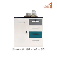 Mix n Match Lemari Rak Dapur dengan Lampu LED Besi Minimalis | Lemari Makan | Lemari Sayur | Kitche