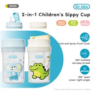 Dr.isla Baby Water Bottle With Straw 2-in-1 360° Training Cup Anti-Spill BPA Free Kids Drinking Cup 