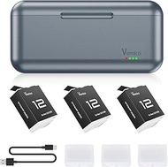 Vemico Enduro Battery Charger Kit 2-Pack for Gopro HERO11 Black/ HERO10 Black/ HERO9 Black
