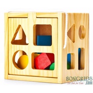 Wooden drop box, preschool toy