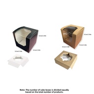Single Cupcake Window Box Transparent Muffin Pastry Box