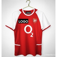2002-2004 Retro Football Jerseys Arsenal Home Soccer Jersey BERGKAMP HENRY Top Quality Custom T-Shir
