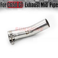For BMW C650GT C650 GT Exhaust Motorcycle Mid Pipe Modified Motorcross Slip on Stainless Steel Conne