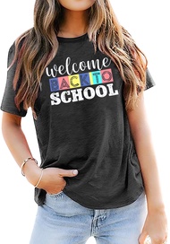 Teacher Shirts Women Welcome Back to School Shirt First Day of School Teacher Gifts T-Shirt Funny Le