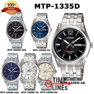 CASIO ของแท้ รุ่น MTP-1335D นาฬิกาผู้ชาย สายสแตนเลส รับประกัน 1 ปี MTP1335D, MTP1335 MTP-1335D-1A MTP-1335D-1A2 MTP-1335D-2A MTP-1335D-2A2 MTP-1335D-7A MTP-1335D-9A