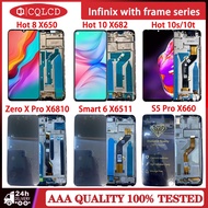 For Infinix Hot 8 x650 LCD Hot 10 X682 LCD Hot 10s 10t X689 LCD Zero X Pro X6810 LCD Smart 6 X6511 S