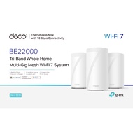 Deco BE85 BE22000 Tri-Band Whole Home Mesh WiFi 7 System (3-pack)