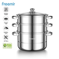 freemir Panci Kukus Stainless Steel 3 Susun Dandang Steamer Kukusan Peralatan Masak Untuk Semua Jeni