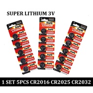 Toply Super Lithium Battery CR2016 CR2032 CR2025 watch button Battery 1 pack contains 5 pcs wholesal