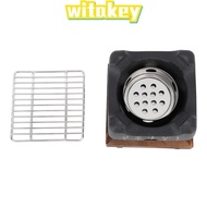 WITAKEY Japanese Charcoal Grill, Cast Metal Black Hibachi Grill, Durable Non Stick Fast Heating Heat