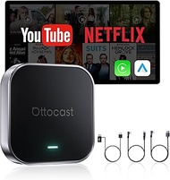 OTTOCAST Magic CarPlay Box 3-in-1 Wireless CarPlay Adapter for iPhone & Android Auto with YouTube Ne