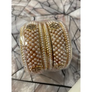 White Pearls Bangles Valayal Gelang Tangan