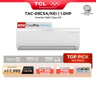 TCL 1HP Inverter Aircon Split-type Air Conditioner (TAC-09CSA/KEI), 5-in-1 Health Filter, Titan Gold
