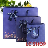 10pcs/set Kraft Paper Bag Merry Christmas Gift Bags Party Lolly Favour Bowknot Wedding Packaging 45*