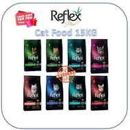 Reflex Plus Adult Cat Food 15KG Kitten Makanan Kucing Reflex Omega 3&6 Probiotic Kulit Sihat Reflex 