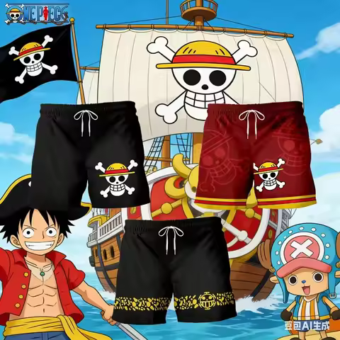 2026 Summer One Piece Devil Fruit Thousand Mile Sunshine 3D Cartoon Manga Style Large Loose Speed