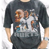 Jalen Hurts American Football Eagles Player Vintage Wash T-shirt/ Oversize T-shirt Jalen Hurts Eagle
