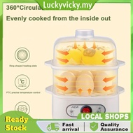 Two/Three-Layer Breakfast Cooking Egg Steamer 6 Eggs Portable Egg Boiler