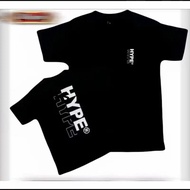 HYPE T-Shirt Hitam dengan Logo Putih untuk Pria dan Wanita