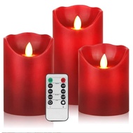 3 PCS LED Flameless Candles3 Real Wax Include Realistic Dancing LED Flames Led wax light