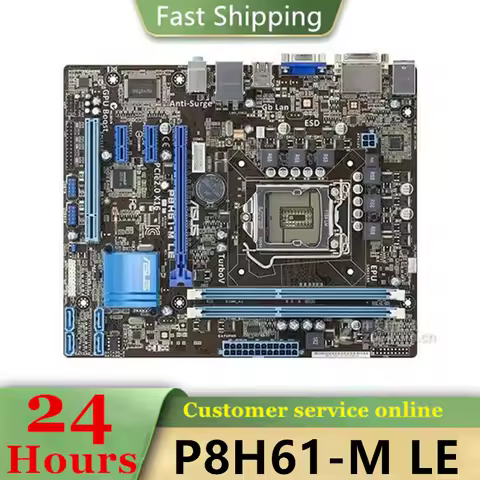 Intel H61 P8H61-M LE motherboard Used original LGA 1155 LGA1155 DDR3 16GB USB2.0 SATA2 Desktop Mainb