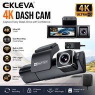 EKLEVA 4K Dash Cam WiFi UHD 3840*2160P Car DVR For Car Surveillance Cameras Video Recorders Dashcam
