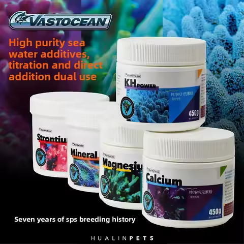 VASTOCEAN Calcium Magnesium KH Booster Powder - Essential Reef Tank Additives for Water Stability,Co