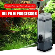 TYJC Aquarium Oil Film Processor, 300l/h 3/5W Fish Tank Filter,  Silent Remove Oil 3 in 1 Adjustable