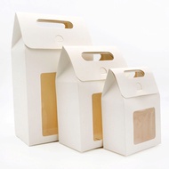 Foldable Handle Transparent Window Gift Bag Shopping Packaging Paper Bag