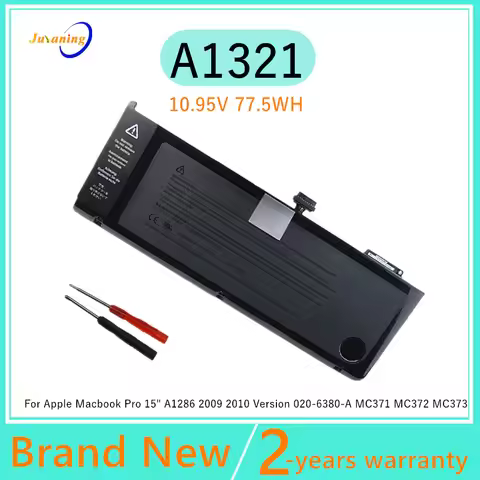 A1321 Laptop Battery For Apple Macbook Pro 15" A1286 2009 2010 Version 020-6380-A MC371 MC372 MC373